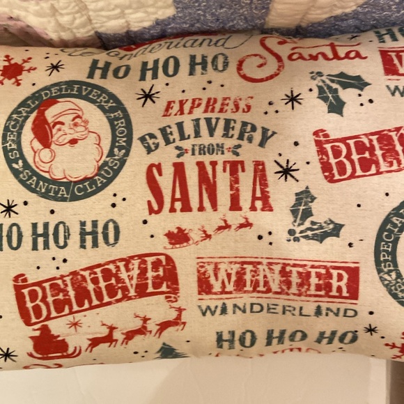 Handmade Santa Pillow 20”x11.5” Christmas - Picture 4 of 6